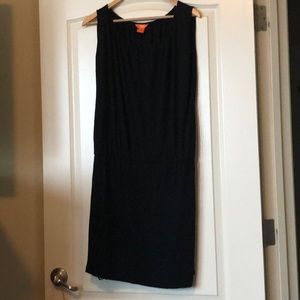 Sleeveless black mini dress
